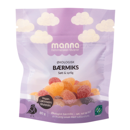 manna økologisk bærmiks 80 g godteri