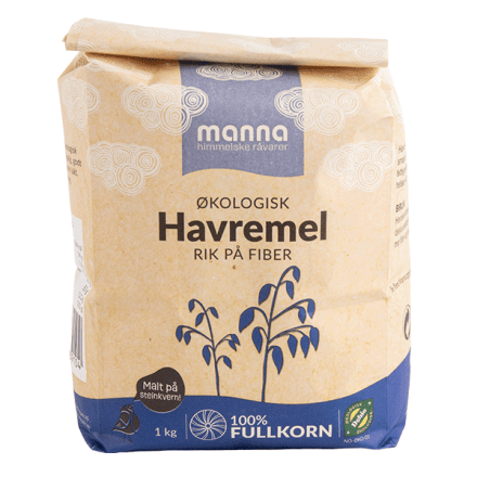 Havremel, 1 kg, økologisk, Manna