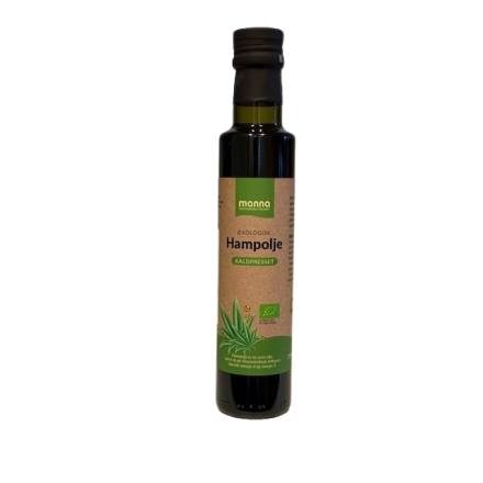 manna økologisk hampolje kaldpresset 250 ml