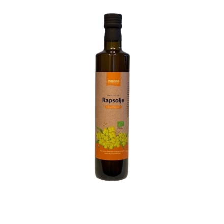 manna kaldpresset økologisk rapsolje 250 ml