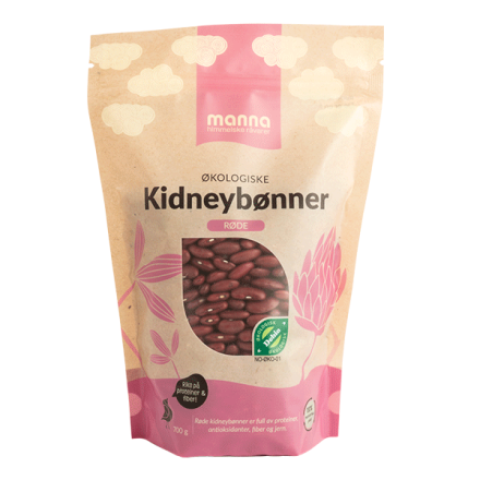 Røde kidneybønner, 600 g, økologisk, Manna