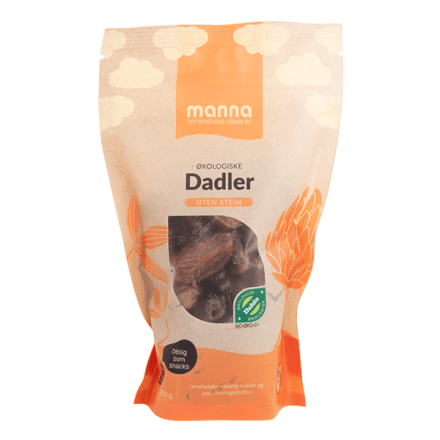Dadler u/stein, 250 g, økologisk, Manna