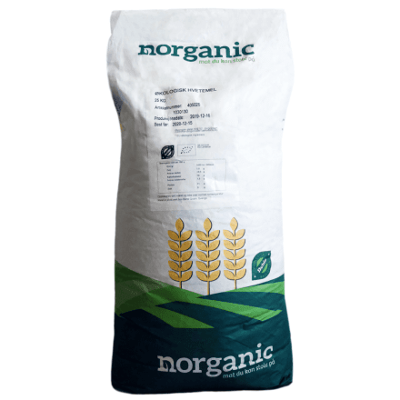 Hvetemel siktet, 25 kg, økologisk, Norganic