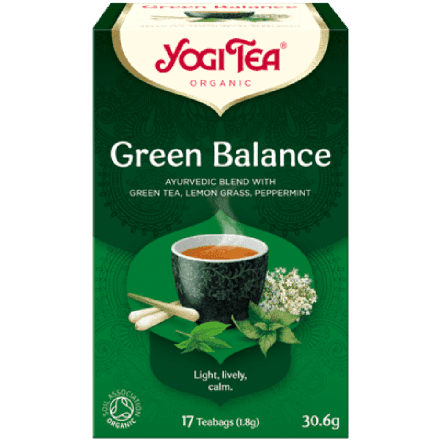 Green Balance te, 17 poser, økologisk, Yogi Tea