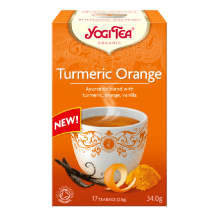 Turmeric Orange te, 17 poser, økologisk, Yogi Tea  Turmeric Orange te, 17 poser, økologisk, Yogi Tea