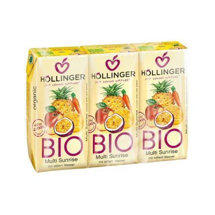 Multifruktjuice, 3x200 ml, økologisk, Höllinger
