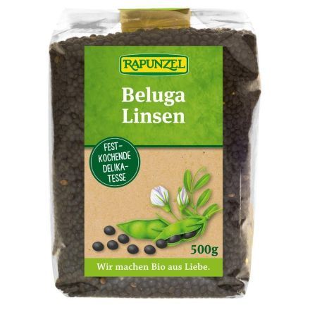Belugalinser, svarte, 500 g, økologisk, Rapunzel