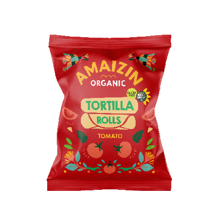 Tortillachips m/tomat, 100 g, økologisk, Amaizin