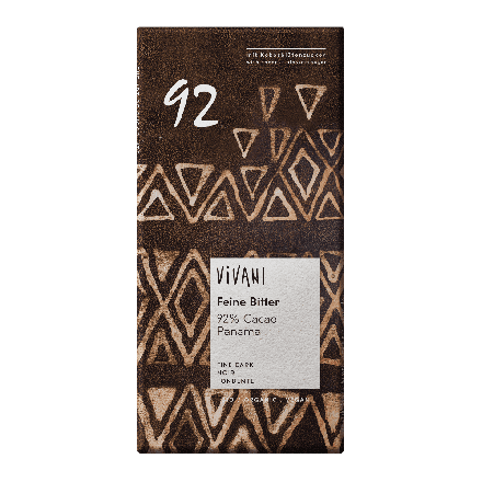 Mørk sjokolade 92%, 80 g, økologisk, Vivani