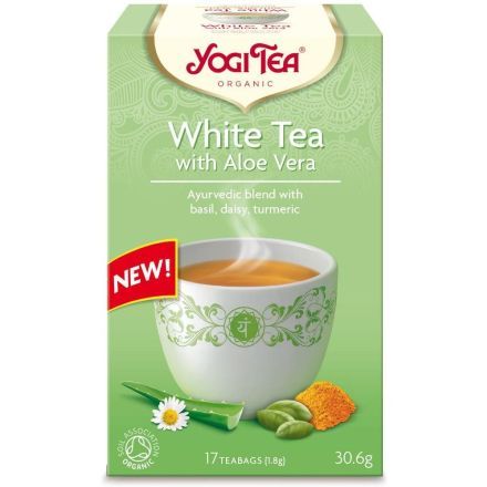 Hvit te Aloe Vera, 17 poser, økologisk, Yogi Tea