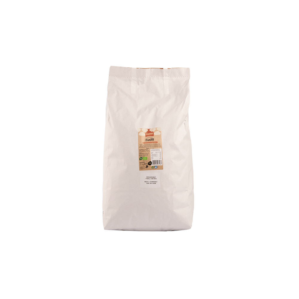 Fusilli, fullkorn, 5 kg, økologisk, Manna main product photo