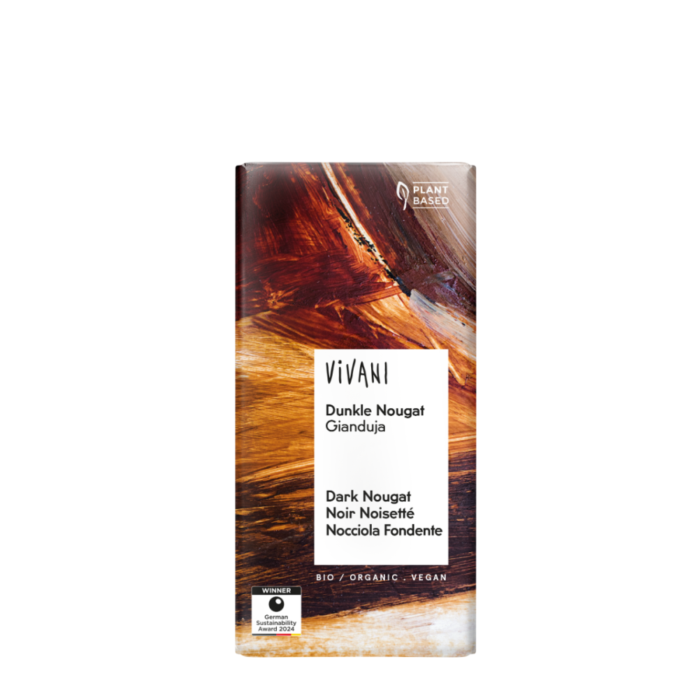Mørk sjokolade Nougat, 80 g, økologisk, Vivani main product photo