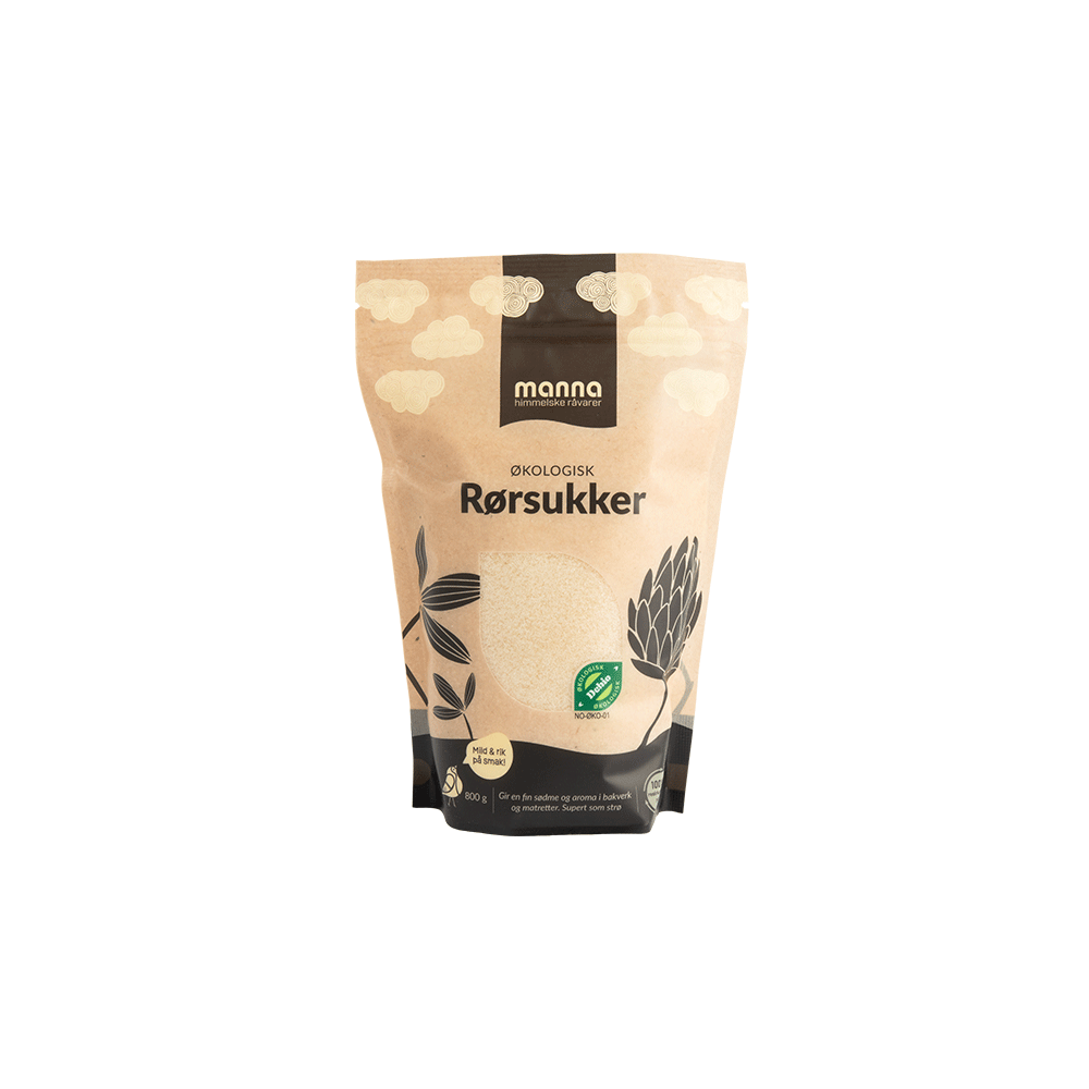 Rørsukker, gyldent, 800 g, økologisk, Manna main product photo