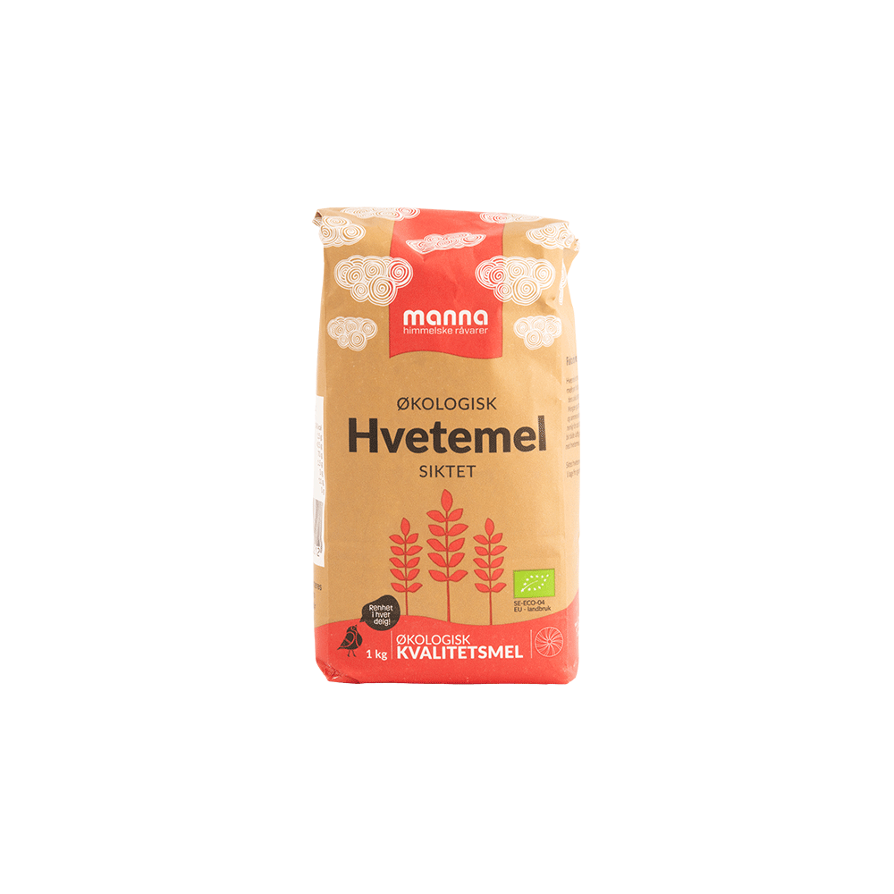 Hvetemel, siktet,1 kg, økologisk, Manna main product photo