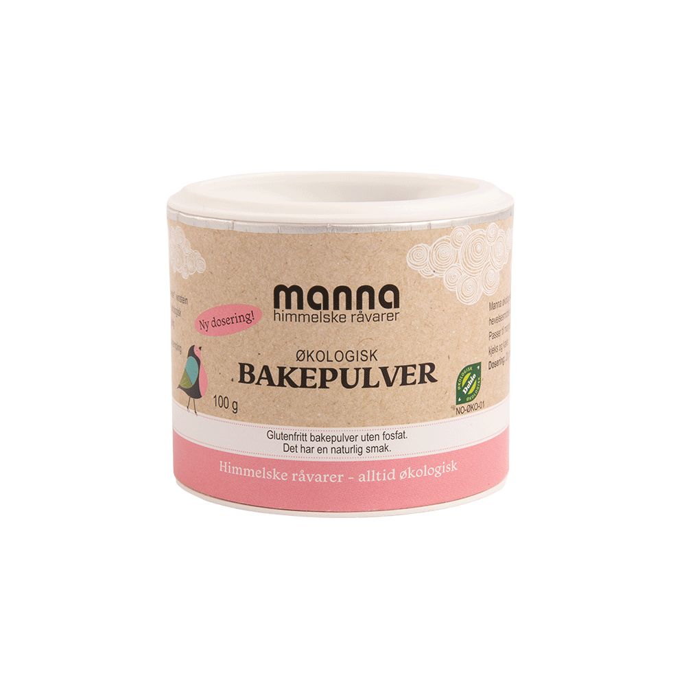 Bakepulver, 100 g, økologisk, Manna main product photo