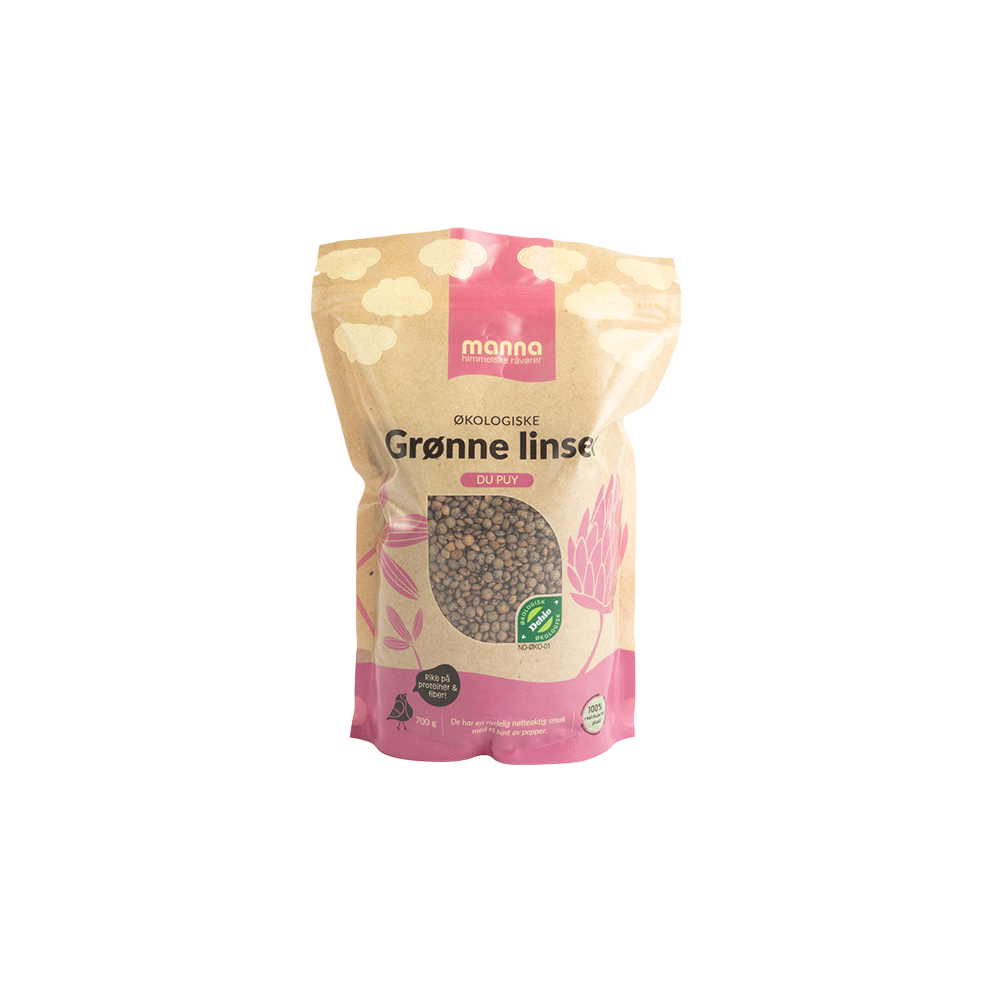 Grønne linser du Puy, 700 g, økologisk, Manna main product photo
