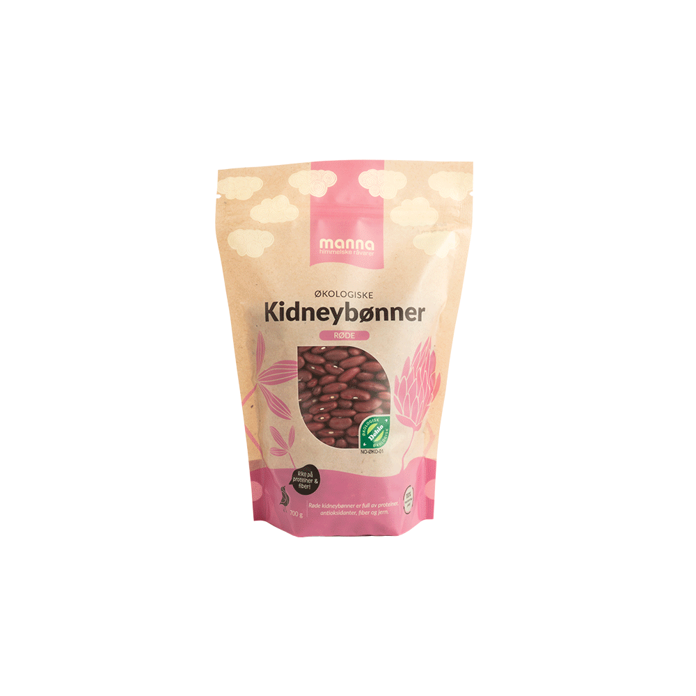 Røde kidneybønner, 600 g, økologisk, Manna main product photo
