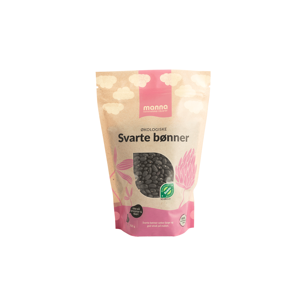 Svarte bønner, 700 g, økologisk, Manna main product photo