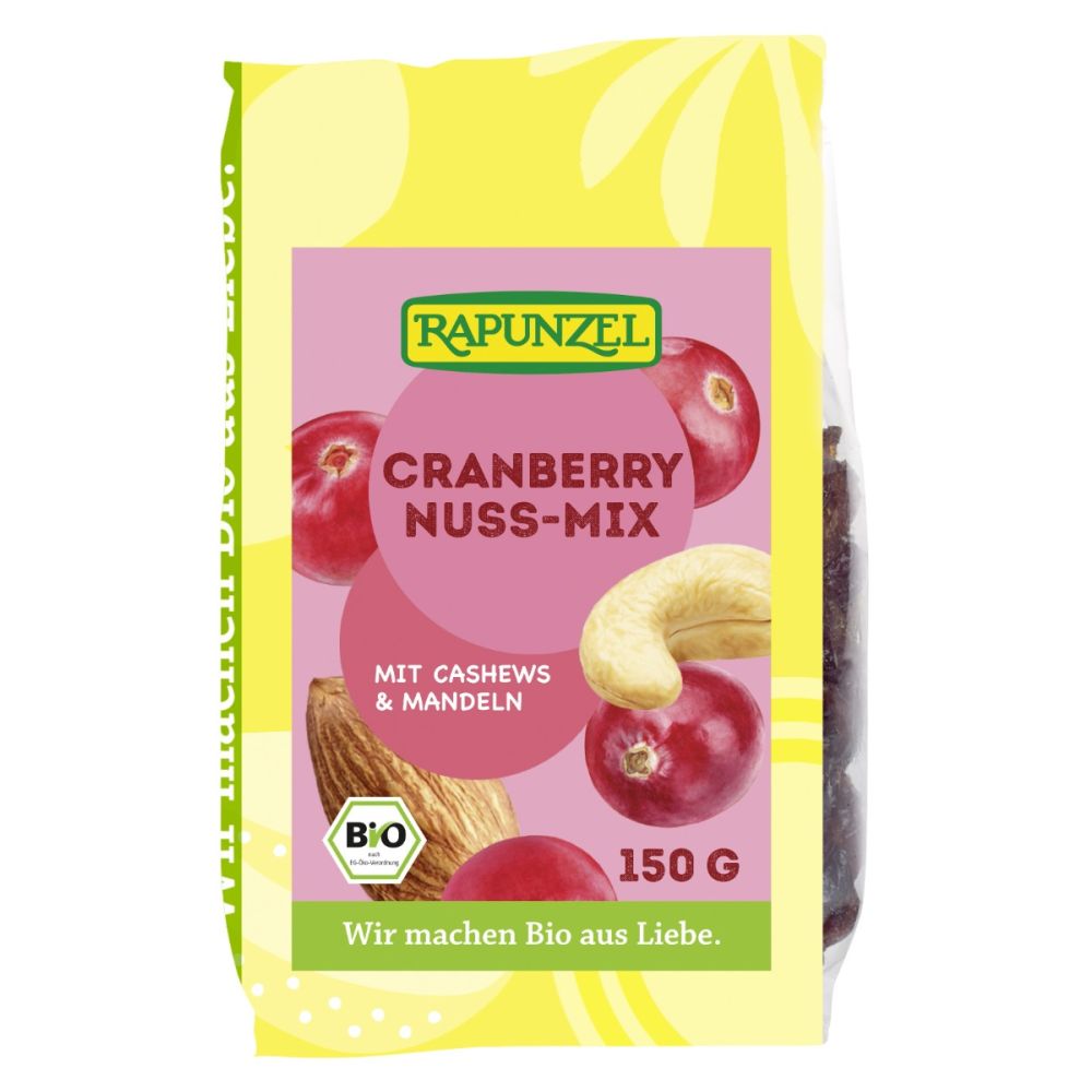 Cranberry-nøtte mix, 150 g, økologisk, Rapunzel main product photo