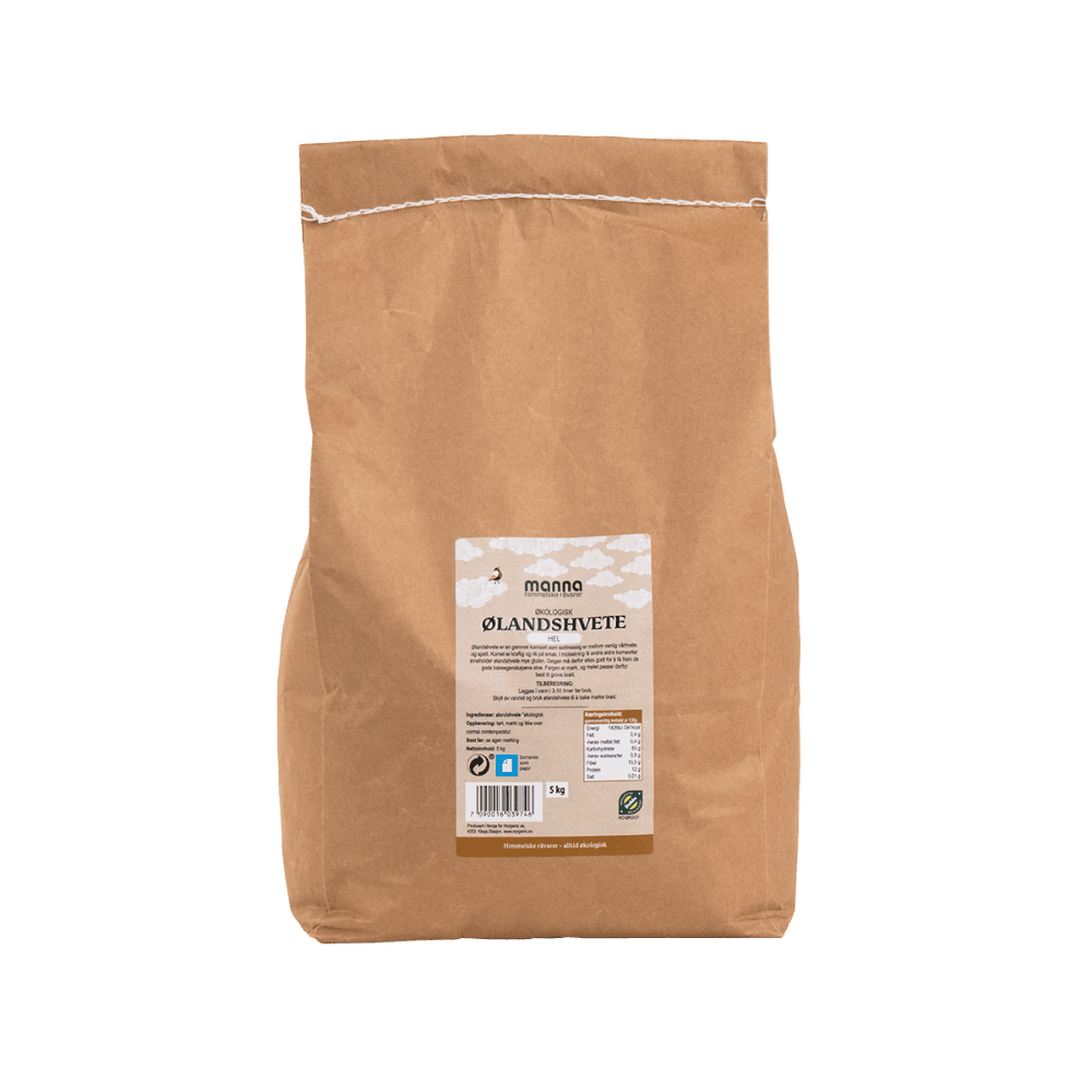 Ølandshvete, helkorn, 5 kg, økologisk, Manna main product photo