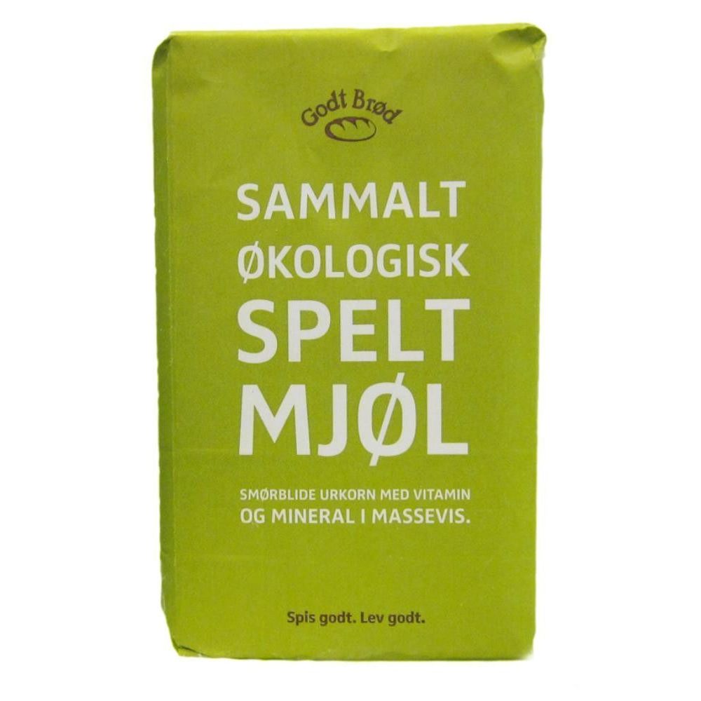 Speltmel, sammalt, 1 kg, økologisk, Godt Brød main product photo
